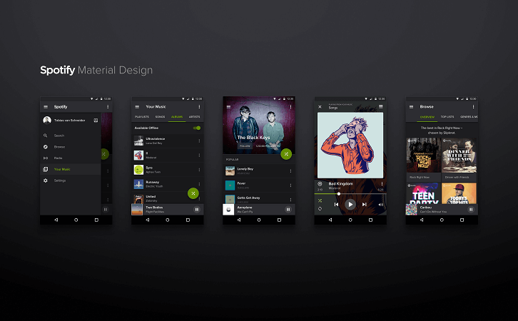 Spotify App Design